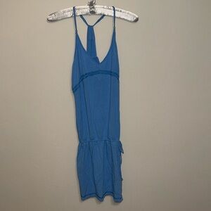 ALO Drop Waist Racer Back sundress/cover up - blue - size small. Y